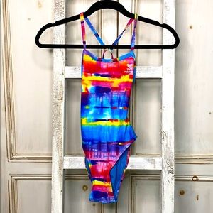 TYR Backless Tie Dye One Piece Swimsuit